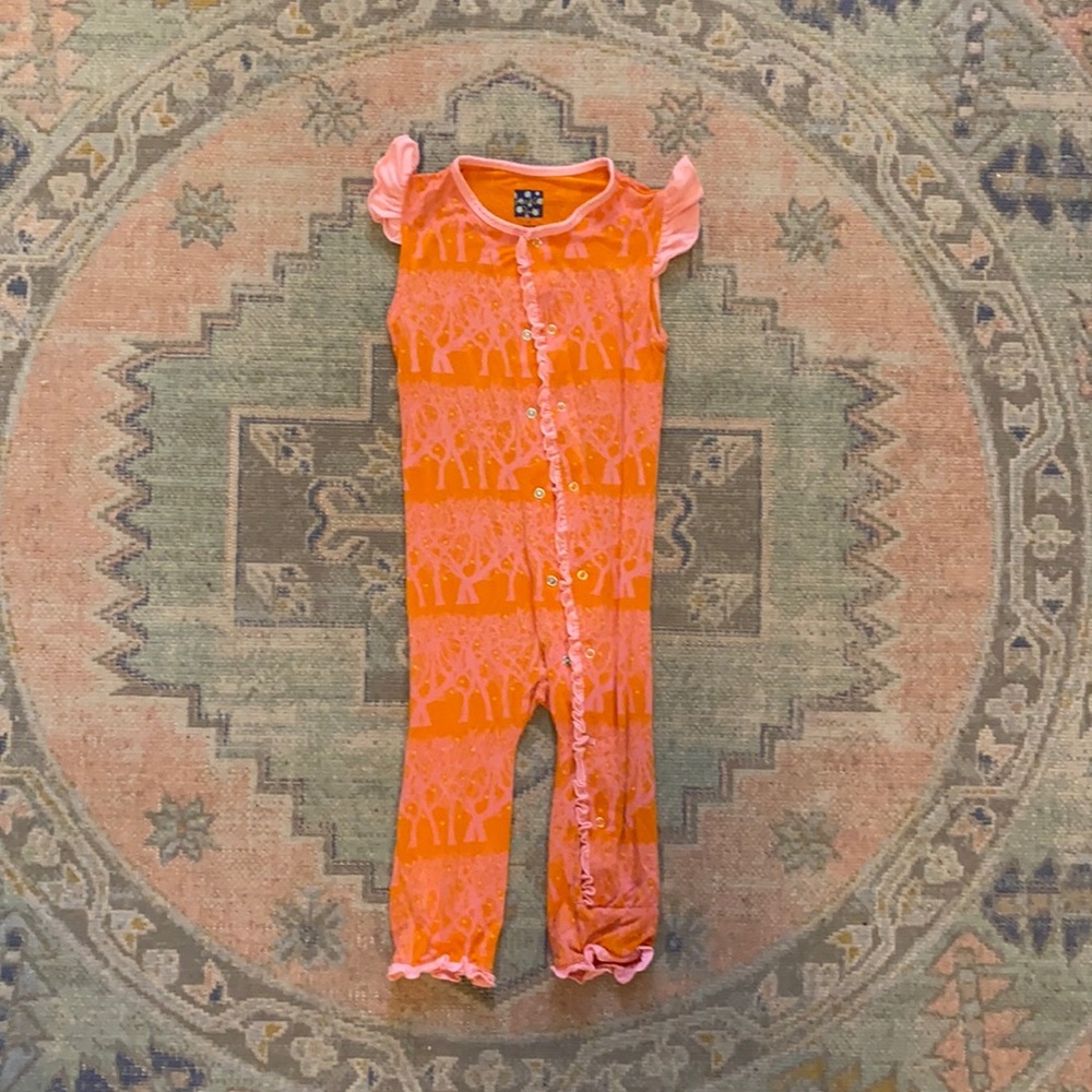 Kickee Pants Ruffle Tank Romper 3T